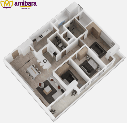 Three Bedroom 177-188sqm Floor Plan